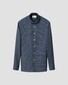Eton Classic Multi Cheeck Brushed Cotton Flanel Overhemd Donker Blauw