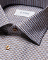 Eton Contemporary Houndstooth Signature Twill Overhemd Midden Bruin