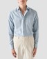 Eton Cotton Light Flanel Wide Spread Collar Overhemd Licht Blauw