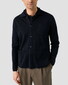 Eton Cotton Milano Knit Double-Knit Structure Overshirt Dark Navy