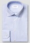 Eton Cotton Signature Poplin Allover Fine Stripe Overhemd Licht Blauw