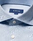 Eton Cotton Silk Fine Twill Overhemd Licht Blauw