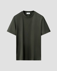 Eton Crew Neck Filo di Scozia Jersey Cotton T-Shirt Donker Groen