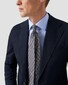 Eton Cutaway Collar Rich Structured Textured Twill Overhemd Licht Blauw