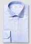 Eton Cutaway Collar Rich Structured Textured Twill Overhemd Licht Blauw