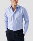 Eton Cutaway Collar Rich Structured Textured Twill Overhemd Licht Blauw