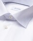 Eton Cutaway Collar Rich Structured Textured Twill Overhemd Wit