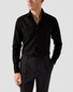 Eton Cutaway Collar Rich Structured Textured Twill Overhemd Zwart