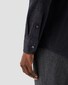 Eton Denim Twill Subtle Mélange Effect Garment Washed Overhemd Zwart