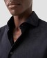 Eton Denim Twill Subtle Mélange Effect Garment Washed Overhemd Zwart