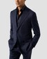 Eton Diagonal Texture Signature Twill Subtle Floral Contrast Details Overhemd Dark Navy