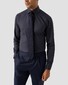 Eton Diagonal Texture Signature Twill Subtle Floral Contrast Details Overhemd Dark Navy