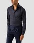 Eton Diagonal Texture Signature Twill Subtle Floral Contrast Details Overhemd Dark Navy