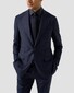 Eton Diagonal Texture Signature Twill Subtle Floral Contrast Details Overhemd Dark Navy