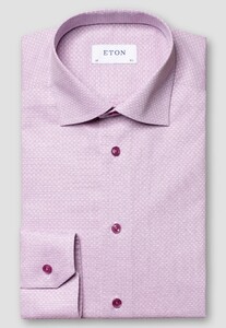 Eton Dobby Fine Pattern Overhemd Roze