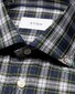 Eton Dog Check Fil Coupe Signature Twil Overhemd Navy-Geel