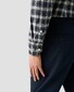 Eton Dog Check Fil Coupe Signature Twil Overhemd Navy-Geel