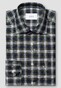 Eton Dog Check Fil Coupe Signature Twil Overhemd Navy-Geel