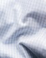 Eton Duo Stripe Check Pattern Luxury Organic Supima 120 Piqué Overhemd Licht Blauw