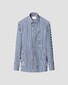 Eton Duo Stripe Luxury Organic Supima Cotton 120 Poplin Overhemd Donker Blauw
