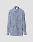 Eton Duo Stripe Pattern Luxury Organic Supima Cotton 120 Poplin Overhemd Donker Blauw