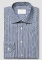 Eton Duo Stripe Pattern Luxury Organic Supima Cotton 120 Poplin Overhemd Donker Blauw