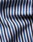 Eton Duo Stripe Pattern Luxury Organic Supima Cotton 120 Poplin Overhemd Donker Blauw