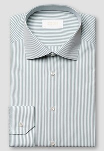 Eton Elevated Poplin Bengal Striped Organic Supima Cotton Overhemd Licht Groen