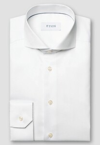 Eton Extreme Cutaway Uni Color Signature Twill Overhemd Wit