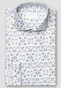Eton Fantasy Floral Pattern Cotton Linnen Overhemd Blauw
