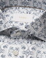 Eton Fantasy Floral Pattern Cotton Linnen Overhemd Blauw