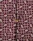 Eton Fantasy Squares And Mini Paisley Pattern Stropdas Donker Rood
