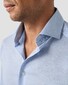 Eton Filo di Scozia Cotton Rich Depth and Texture King Knit Shirt Light Blue