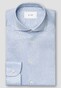 Eton Filo di Scozia Cotton Rich Depth and Texture King Knit Shirt Light Blue