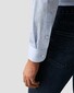 Eton Filo di Scozia Cotton Rich Depth and Texture King Knit Shirt Light Blue