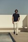 Eton Filo di Scozia Jersey T-Shirt Black Melange Dark