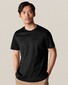 Eton Filo di Scozia Jersey T-Shirt Black Melange Dark