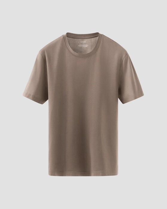 Eton Filo di Scozia Jersey T-Shirt Bruin
