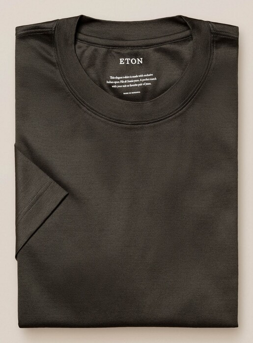 Eton Filo di Scozia Jersey T-Shirt Green