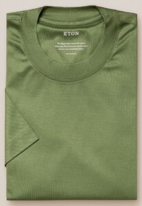 Eton Filo di Scozia Jersey T-Shirt Licht Groen