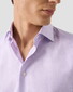 Eton Fine Check Cotton Signature Twill Overhemd Licht Paars