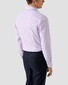 Eton Fine Check Cotton Signature Twill Overhemd Licht Paars