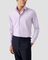 Eton Fine Check Cotton Signature Twill Overhemd Licht Paars