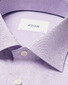 Eton Fine Check Cotton Signature Twill Overhemd Licht Paars