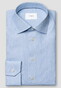 Eton Fine Check Rich Signature Twill Overhemd Licht Blauw