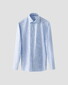 Eton Fine Check Rich Signature Twill Overhemd Licht Blauw