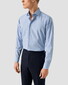 Eton Fine Check Rich Signature Twill Overhemd Licht Blauw