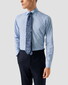 Eton Fine Check Rich Signature Twill Overhemd Licht Blauw