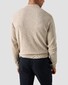 Eton Fine Knit Cotton Cashmere Soft Touch Quarter Zip Trui Beige