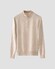 Eton Fine Knit Cotton Cashmere Soft Touch Quarter Zip Trui Beige